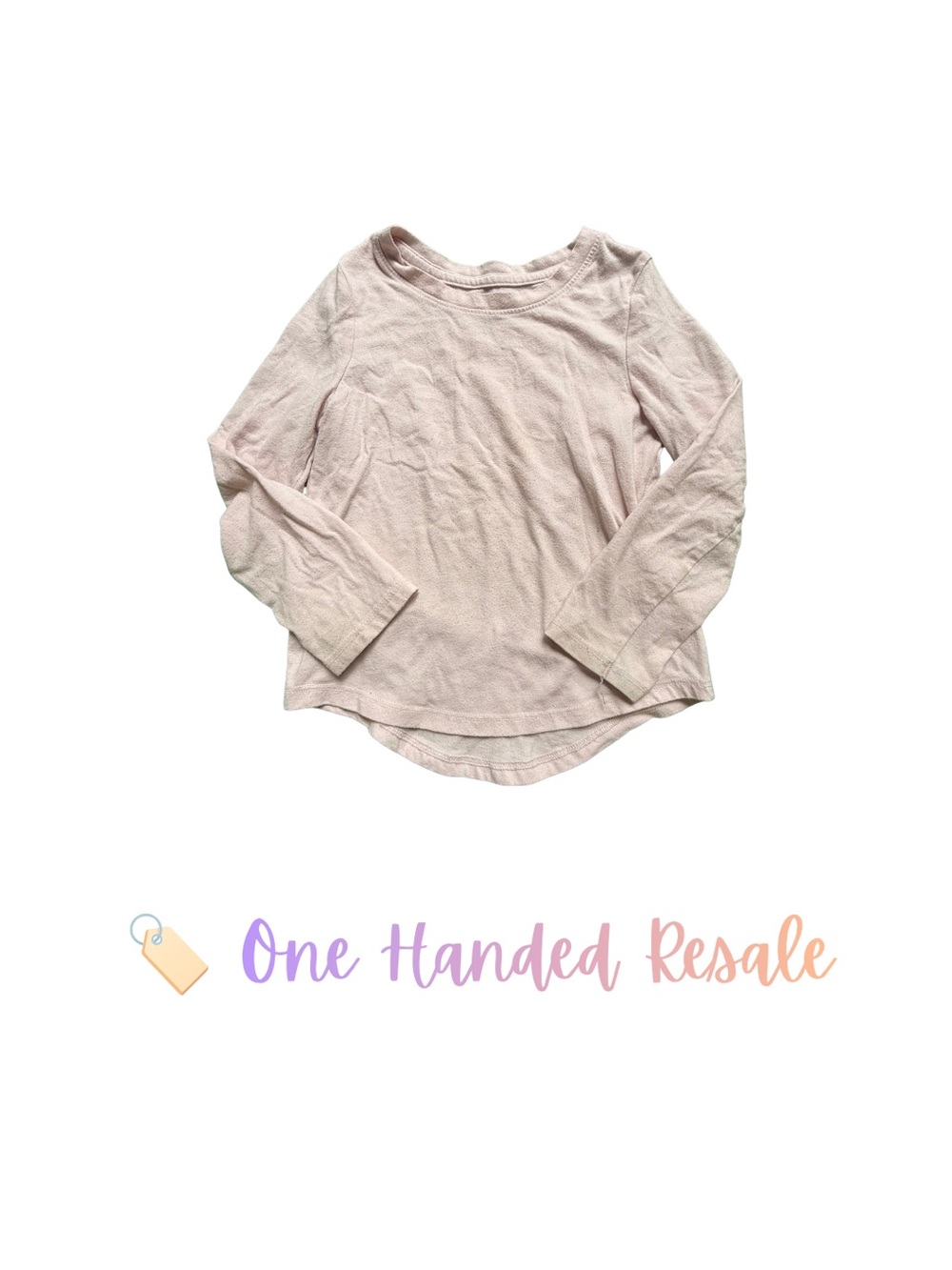 🪷 Cat & Jack Light Blush Pink Long Sleeve Tee 4T